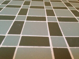 Green porcelain tile clean and seal