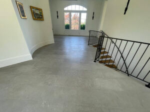 A limestone floor